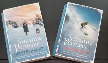 2 boeken van Suzanne Vermeer: Winternacht, Lawinegevaar.  beschikbaar voor biedingen