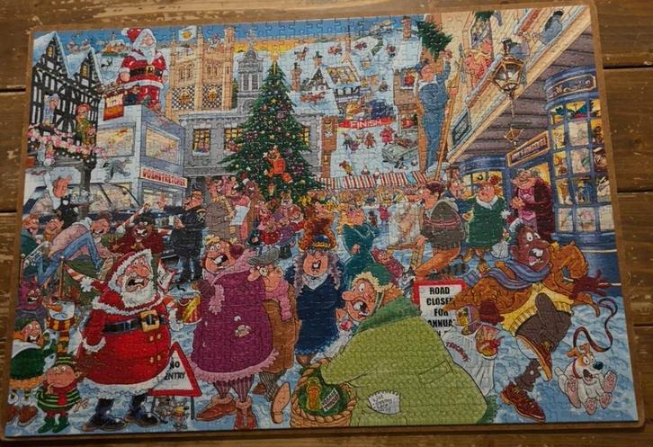 Te koop 2 in 1 doos kerst legpuzzel wasgij nr 19, Hobby en Vrije tijd, Denksport en Puzzels, Zo goed als nieuw, 500 t/m 1500 stukjes