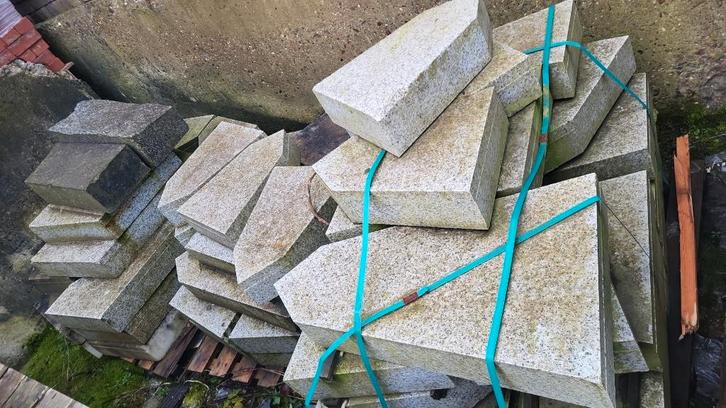Granieten flagstone / staptegel 12cm dik diverse afmetingen, Tuin en Terras, Tegels en Klinkers, Nieuw, Overige typen, Natuursteen