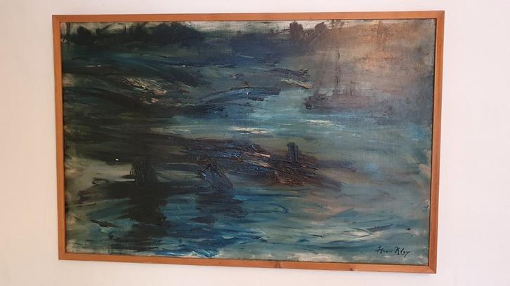 olieverf schilderij doek, Henri Kley, Antiek en Kunst, Kunst | Schilderijen | Abstract, Ophalen