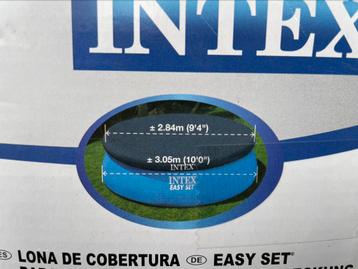 Afdekzeil intex rond(tbv.zwebad 3,05) + flap v 30 cm + touw beschikbaar voor biedingen