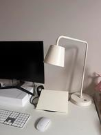 Witte Tafellamp Bureau/Nachtkastje, Ophalen of Verzenden, Zo goed als nieuw, Metaal, Minder dan 50 cm