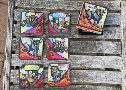 6x Spaanse onderzetters "stier" - nieuw, Huis en Inrichting, Woonaccessoires | Onderzetters, Nieuw, Glas of Kopje, Ophalen of Verzenden