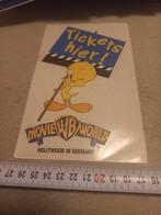 Tickets hier movie world hollywood tweety, Verzamelen, Ophalen of Verzenden, Zo goed als nieuw, Foto of Kaart