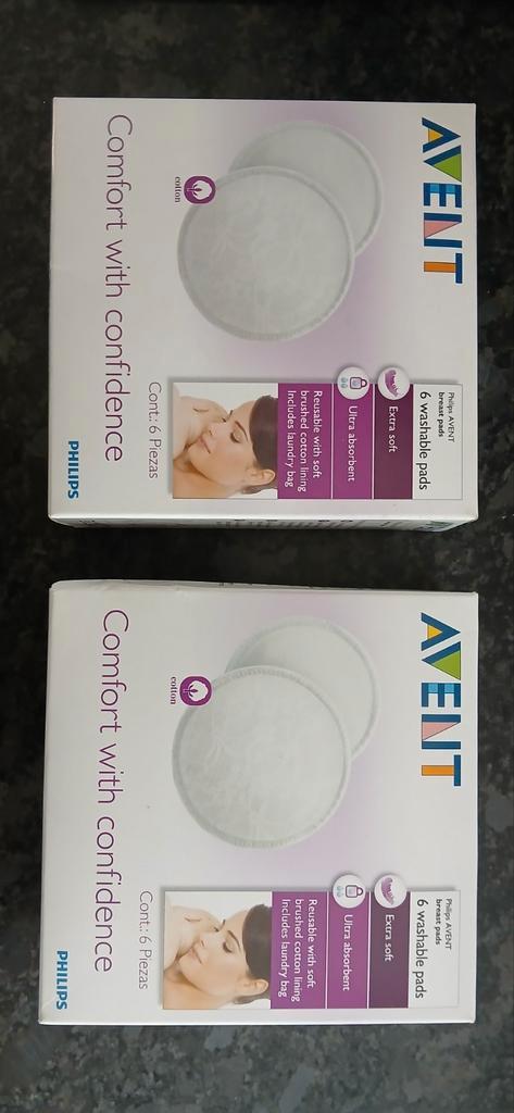 AVENT Wasbare Zoogcompressen - 2x6 stuks, Kinderen en Baby's, Babyvoeding en Toebehoren, Gebruikt, Overige typen, Ophalen