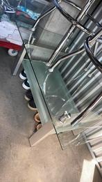 Glazen salontafel, Huis en Inrichting, Tafels | Salontafels, Ophalen, Gebruikt, 50 tot 100 cm, 50 tot 100 cm