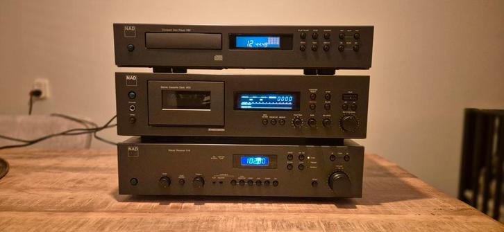 NAD stereoset 710 receiver, 613 cassettedeck 522 cd speler, Audio, Tv en Foto, Stereo-sets, Gebruikt, Cassettedeck, Cd-speler