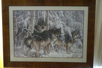 Crystal forrest Gray Wolves lithografie Larry Fanning beschikbaar voor biedingen