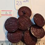 ¹⁴) Mahonie kleur knopen.  Kunststof.  23mm, Ophalen of Verzenden, Nieuw, Knoop of Knopen