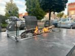 Hardstenen tuintafel met gas haard , vuurtafel, Ophalen, Gebruikt