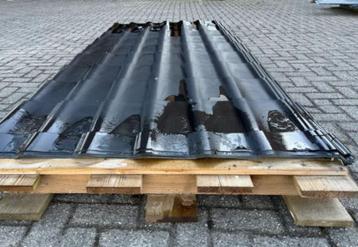 8 x Dakpanprofielplaten zwart (27,84m2) s25010 beschikbaar voor biedingen