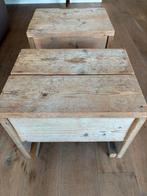 Houten krukjes set, Ophalen, Gebruikt, Minder dan 50 cm, Grenenhout