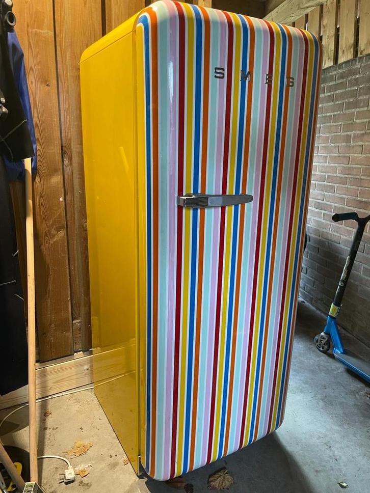 Smeg Koelkast - Uniek Design!, Witgoed en Apparatuur, Koelkasten en IJskasten, Gebruikt, Met vriesvak, 200 liter of meer, 160 cm of meer