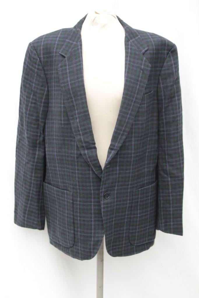 Blauw geruit jaren '70 colbert.Zuiver scheerwol.Mt 54.Oxford, Kleding | Heren, Carnavalskleding en Feestkleding, Maat 52/54 (L)