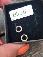 Blush oorbelbedels goud 14k zirkonia, Ophalen of Verzenden, Zo goed als nieuw, Goud, Goud