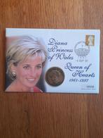 Herdenkings envelop  Princes Diana inclusief munt., Envelop, Ophalen of Verzenden
