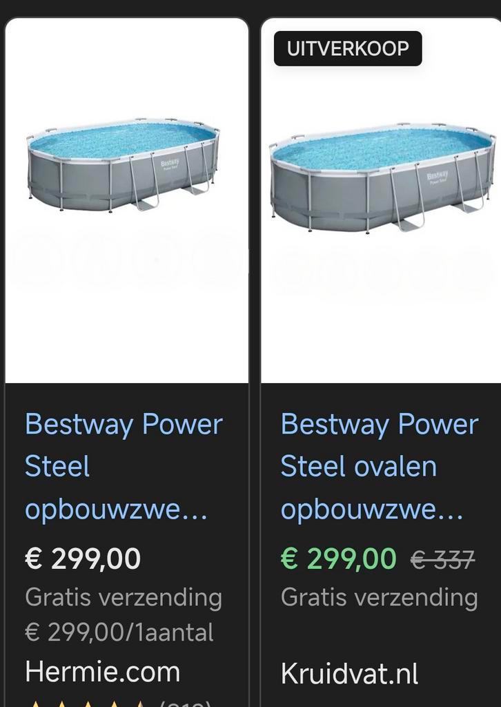 Bestway Steel Pro Zwembad 427x250x100cm - Compleet, Tuin en Terras, Zwembaden, Gebruikt, Opzetzwembad, 80 tot 120 cm, 400 cm of meer