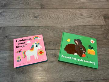 Twee voelboekjes - thema eenhoorn & thema boerderij beschikbaar voor biedingen