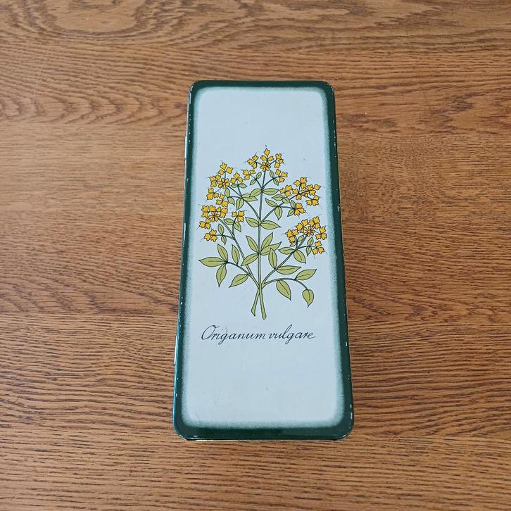 Blik met kruidenplanten, Verzamelen, Blikken, Gebruikt, Overige, Overige merken, Ophalen of Verzenden