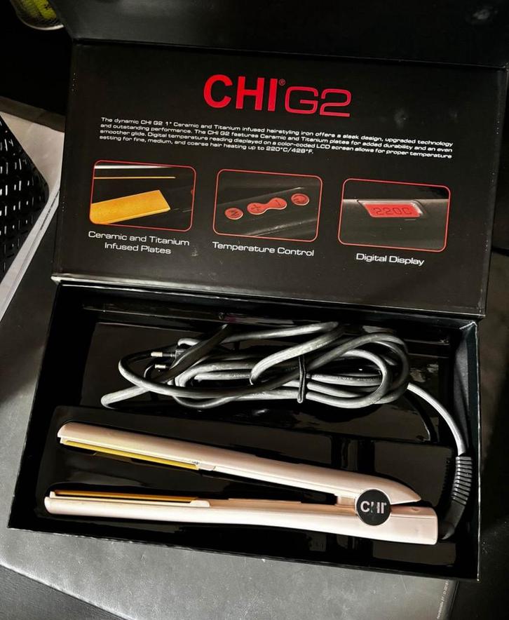 Chi stijltang roze, Sieraden, Tassen en Uiterlijk, Uiterlijk | Haarverzorging, Zo goed als nieuw, Krultang of Stijltang, Ophalen of Verzenden