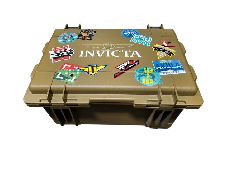 Invicta Horlogekoffer 50 Horloges - Legergroen, Nieuw, Zakelijke goederen, Kantoor en Winkelinrichting | Magazijn, Stelling en Opslag