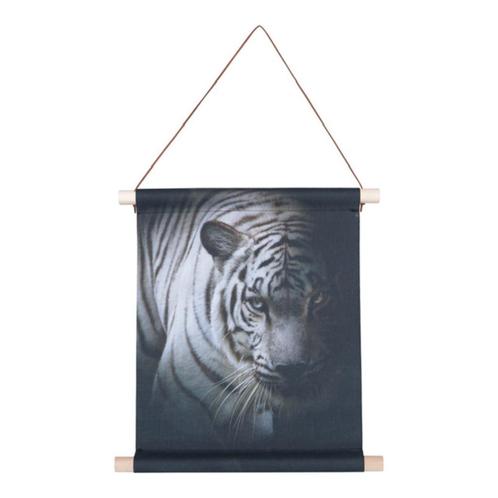 Textiel poster Witte Tijger 38x30 cm textielposter foto dier, Verzamelen, Posters, Nieuw, Dier of Natuur, A1 t/m A3, Rechthoekig Staand