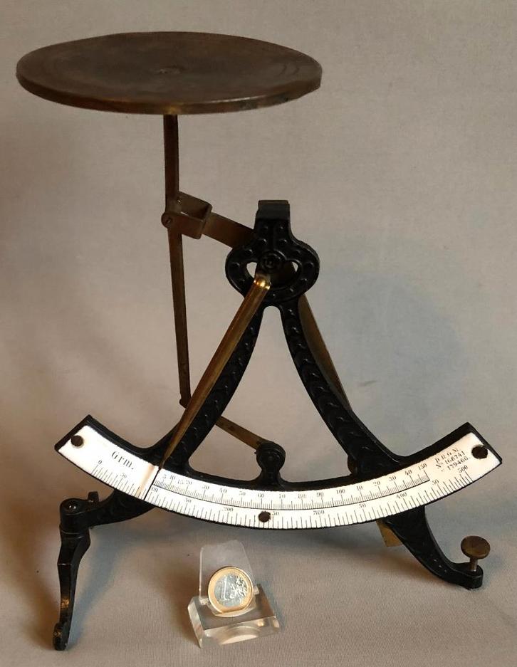 Antieke Brievenweger, 500 gram, vroeg 20e eeuw (DRGM 1906), Antiek en Kunst, Antiek | Kantoor en Zakelijk, Ophalen of Verzenden