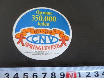 sticker utrecht CNV op naar 350.000 leden 1909-1979 beschikbaar voor biedingen