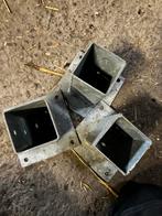 22 Gegalavaniseerde paal houder 70x70 mm, Tuin en Terras, Ophalen of Verzenden, Gebruikt, Minder dan 3 meter, Minder dan 1 meter