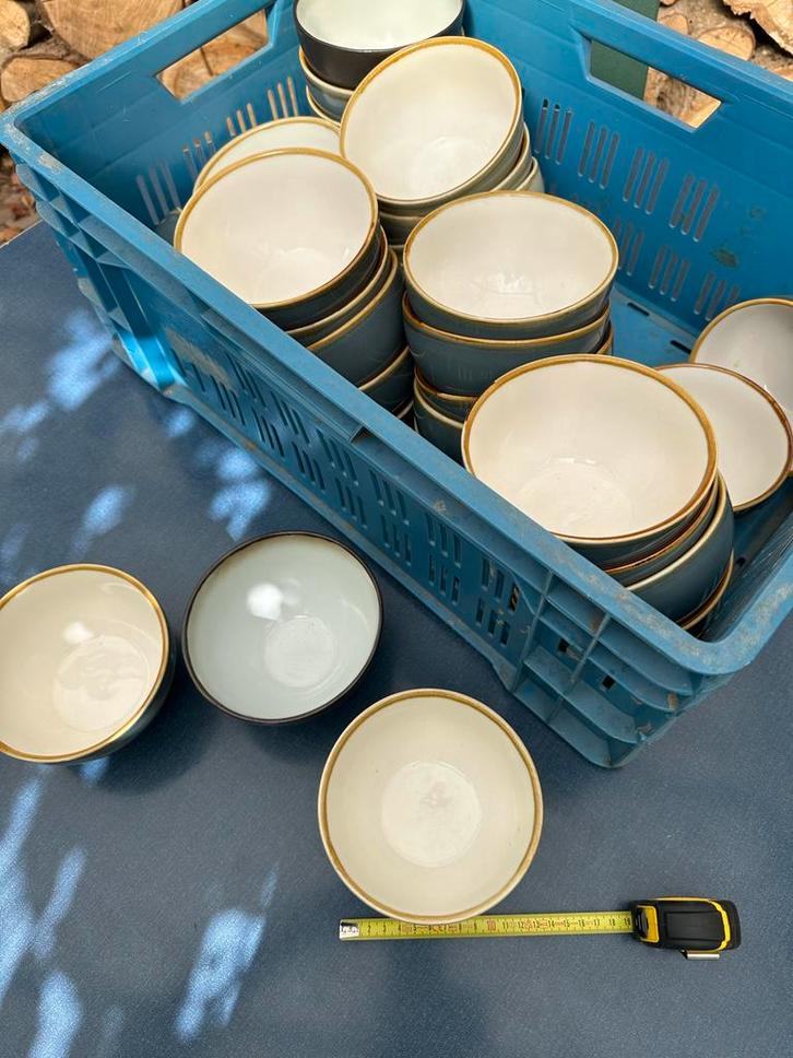 34 soepkommen - keramiek, Huis en Inrichting, Keuken | Servies, Gebruikt, Kom(men), Effen, Keramiek, Ophalen