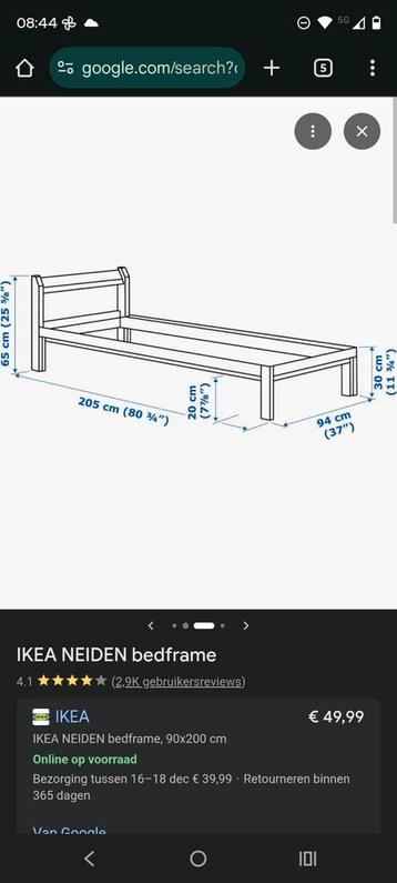 Ikea Neiden bed met Luroy lattenbodem - afbeelding 4