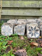 50 antieke cementtegels met stermotief, Doe-het-zelf en Verbouw, Ophalen, Gebruikt, Keramiek, Minder dan 20 cm