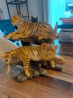 Tijgerbeeld - Dubbele Tijger, Tuin en Terras, Ophalen of Verzenden, Zo goed als nieuw, Kunststof, Dierenbeeld