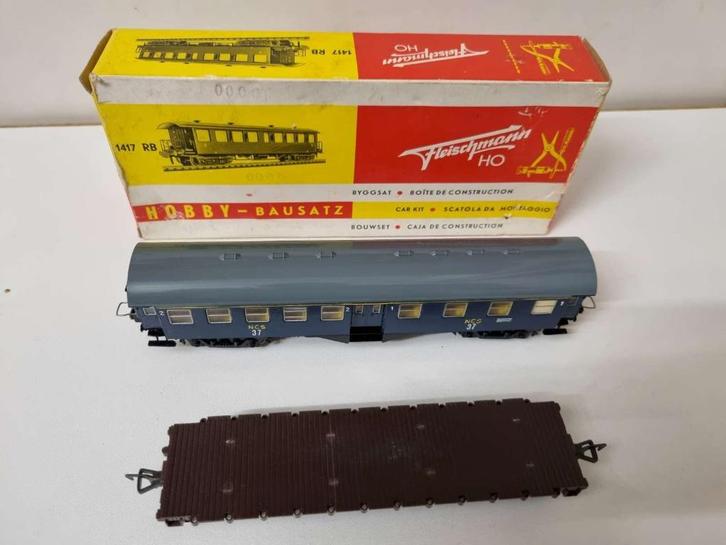 Fleischmann 1417RB - Rijtuig met platte wagen, Hobby en Vrije tijd, Modeltreinen | H0, Gebruikt, Wagon, Gelijkstroom, Fleischmann