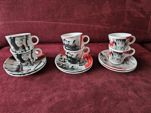 # 6 kop en schotels Collezione R&BC Royal Porcelain Expresso, Huis en Inrichting, Keuken | Servies, Zo goed als nieuw, Kop(pen) en/of Schotel(s)