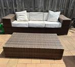 Wicker bank en tafel gratis af te halen, Tuin en Terras, Tuinsets en Loungesets, Ophalen, Gebruikt, Wicker, Bank