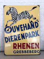 Zebra dierenpark emaille reclamebord, Ophalen of Verzenden, Zo goed als nieuw, Reclamebord