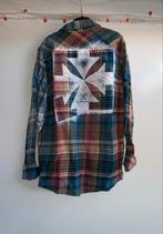 Off white Virgil abloh blouse checked ruiten shirt unisex, Ophalen of Verzenden, Zo goed als nieuw, Maat 38/40 (M), Blauw