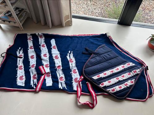Zweetdeken Friese vlag maat 195 + gratis dekje, Dieren en Toebehoren, Paarden en Pony's | Dekens en Dekjes, Zo goed als nieuw