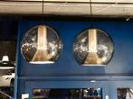 set hanglampen Globe Raak glas aluminium 35 cm 60s, Huis en Inrichting, Ophalen, Gebruikt, -, -