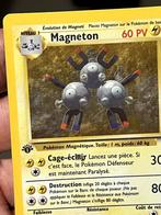 1st edition Magneton pokemon kaart (Frans), Ophalen of Verzenden, Gebruikt, Losse kaart, Foil