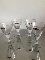 4 vintage originele martini glazen met mooi logo. 2 glazen, Antiek en Kunst, Ophalen of Verzenden