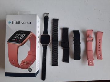Fitbit Versa Smart Watch, Peach/Rose Gold Aluminium + GRATIS beschikbaar voor biedingen