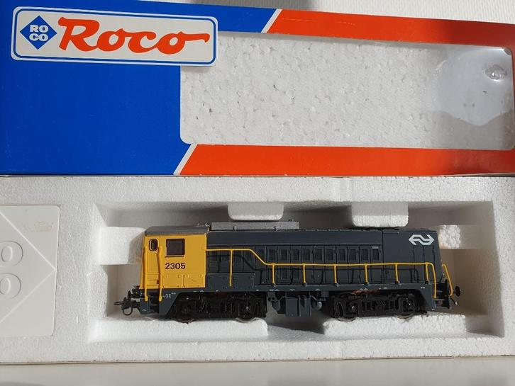 ROCO H0 63456 NS Dieselloc 2305 geel/grijs DIGITAAL gelijkst, Hobby en Vrije tijd, Modeltreinen | H0, Gebruikt, Locomotief, Gelijkstroom
