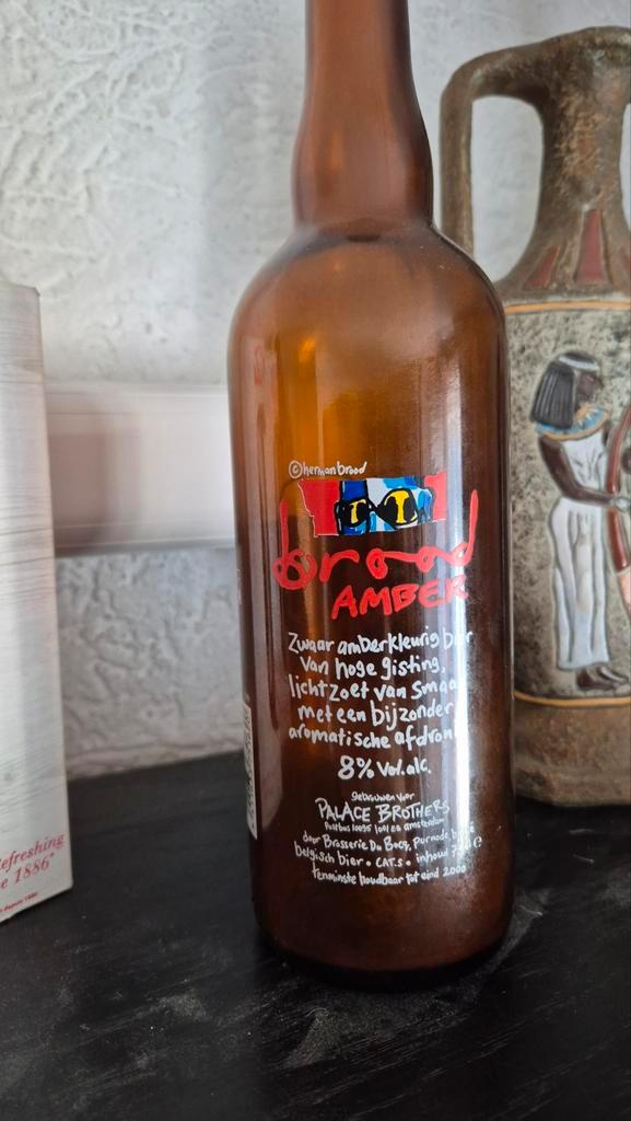Herman Brood Amber Bierfles - Limited Edition, Verzamelen, Overige Verzamelen, Gebruikt, Ophalen of Verzenden