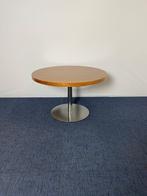 Ronde vergadertafel, diameter 120 cm. - donker noten, Huis en Inrichting, Ophalen, Gebruikt