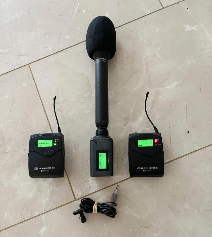SENNHEISER Verzender+ontvanger+plug+EV mic+Lavalier mic, Muziek en Instrumenten, Microfoons, Zo goed als nieuw, Overige typen