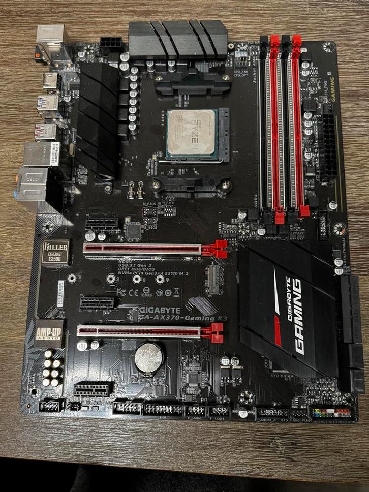 Gigabyte GA-AX370-Gaming K3 AM4 Moederbord zonder CPU, Computers en Software, Moederborden, Gebruikt, AMD, DDR4, Ophalen of Verzenden