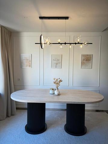 Eettafel Travertin Look Zo Goed Als Nieuw