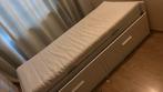Ikea Brimnes bedbank, Ophalen, Eenpersoons, Wit, 80 cm